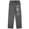 thumbnail image 4 of Friday The 13th Jason Voorhees' Warning Men's Graphite Heather Sleep Pajama Pants-X-Large, 4 of 7