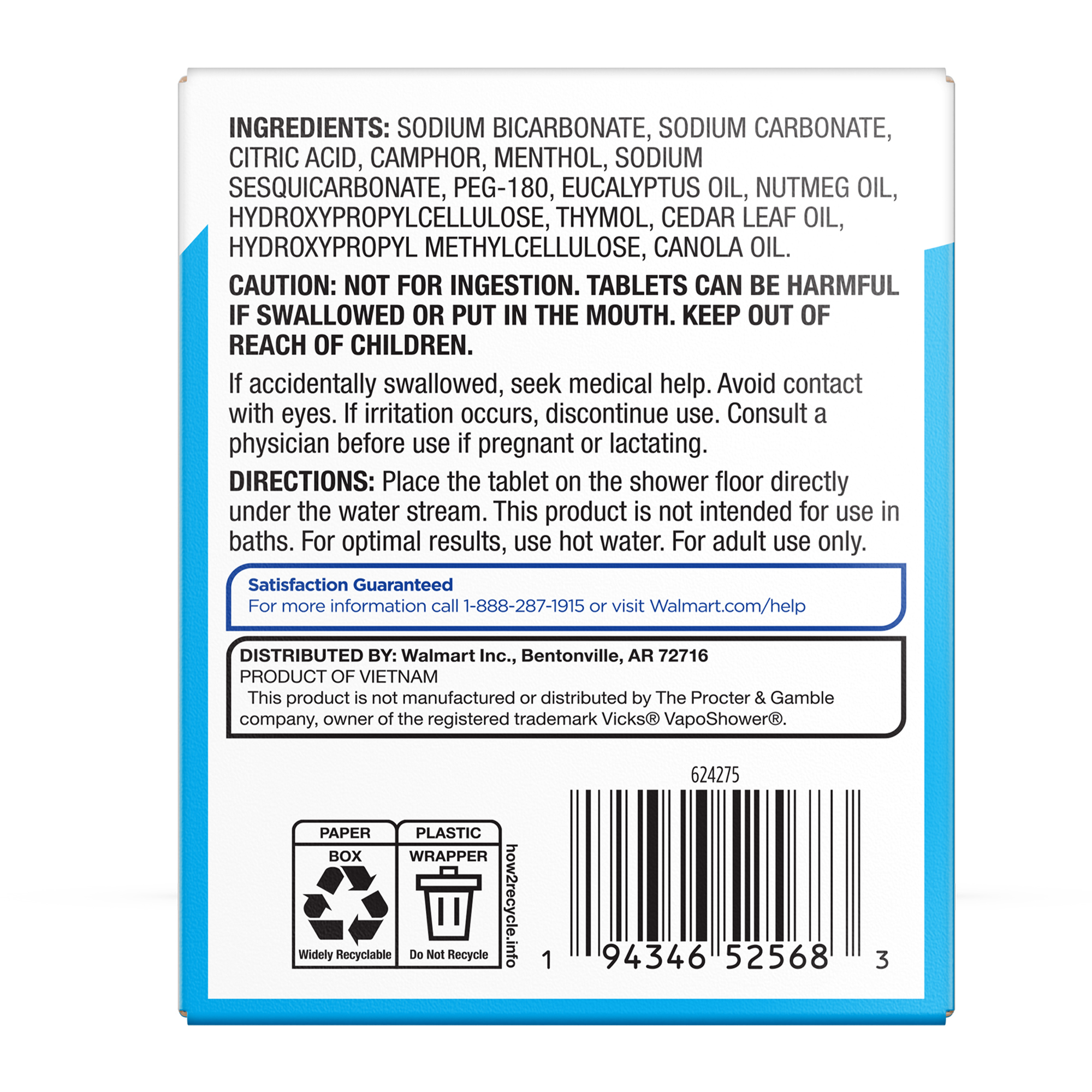 Equate Eucalyptus Vapor Shower Tablets 10 Pack photo 3