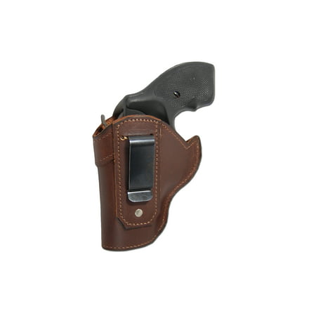 Barsony Left Hand Draw Brown Leather Inside the Waistband Gun Holster Size 3 Charter Arms Colt Ruger S&W Taurus small/medium .22 .38 .44 .357