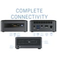 thumbnail image 3 of Intel NUC8i5INHX Mini PC, Intel Core i5-8265U Upto 3.9GHz, 8GB RAM, 256GB SSD, AMD Radeon 540X, HDMI, Mini DisplayPort, Card Reader, Wi-Fi, Bluetooth, Windows 10 Pro, 3 of 7