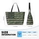 thumbnail image 4 of Fotbe Jungle Green Camo USA Flag Bolsa de Viaje para Playa - Resistente al Agua, Bolsa Tote de Gran Capacidad y Ligera con 7 Bolsillos para Mujeres y Hombres, 4 of 7