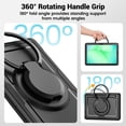 thumbnail image 5 of FJLBDE Case for Samsung Galaxy Tab A11+ Plus 11 Inch 2025/A9+ Plus 2023 with 360 Rotating Stand, Shoulder Strap, Heavy Duty Shockproof Cover, Black, 5 of 7