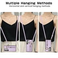 thumbnail image 3 of Crossbody Wallet Case for Samsung Galaxy S22 Ultra with Lanyard Strap Card Slot Holder RFID Blocking 360° Ring Kickstand,Magnetic Flip Folio Zipper Purse Case, PU Leather Cover Handbag,Purple, 3 of 10