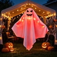 thumbnail image 6 of ShengapQ Glowing Ghost Hanging Ghost Lamp Pendant, Outdoor Halloween Decoration, Spooky Atmosphere, Weather Resistant, Perfect for Yard Decor, Scary Halloween Prop, 6 of 9