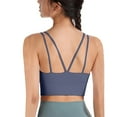 thumbnail image 4 of vigerkar Women Sport Bra with Removable Padded Racerback Bralette Medium Support Running Yoga Bra Top Blue, XXL, 4 of 6
