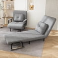 thumbnail image 1 of Canapé-lit Pliant Convertible 5 Positions Gris, 1 of 14