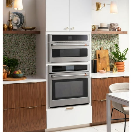 Café - 30" Built-in Single Electric Convection Pro Steam Wall Oven with True European Convection, Customizable - Stainless Steel