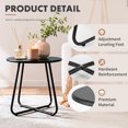 thumbnail image 3 of PinkSheep Round End Table, Small Side Table for Outdoor Indoor Patio Lving Rooom Bedroom, Black, 3 of 8
