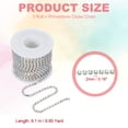 thumbnail image 2 of Uxcell Crystal Rhinestone Close Chain Trim, Crystal Claw Cup Chain Trim String Colorful, 2 of 7