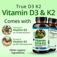TrueMed D3 & K2 Vitamins, 5000 IU 125 Mcg for Strong Bones, Teeth and