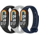 thumbnail image 1 of wonima11 2 Pack Waterproof Bands Compatible with Xiaomi mi band 8, Classic Soft Sports Replacement Wristbands for Xiaomi mi band 8 Watch Band for Women Men (Black/Black/Black) (Black/Grey/Navy), 1 of 1