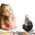 thumbnail image 4 of Multi Hole Pen Holder (Watercolor Brush Stand, Functional Rack), Black Brush Stand Organizes Wet/Dry Tools, Hole Plastic Pencil Brush Holder Desk Stand Organizer Holding Rack Pen, By Meiiso, 4 of 9