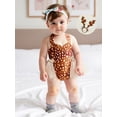 thumbnail image 4 of Cjfdfy Newborn Baby Girl Christmas Outfit Kids Baby Reindeer Costume Deer Romper Dress 0 3 6 9 12 18 24 Months Sleeveless Halter Neck Backless Tulle Bodysuit Antlers Headband Animal Cosplay Costume, 4 of 10