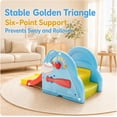 thumbnail image 3 of ICEELF 5-in-1 Kids Slide for Toddlers Ages 1-3, Indoor Outdoor Baby Slide with Basketball Hoop, Golf & Baseball Set, Blue, 3 of 8
