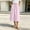 Pink, variant on YSUEJPF Women's Linen Midi Skirt Elastic Waist Drawstring Button Front A-Line Skirts Beach Vacation Slit Skirts with Pockets