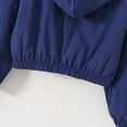 thumbnail image 4 of Chaqueta Ligera de Verano Color Sólido de las Niñas con Capucha de Moda Y Versátil para Niños Chaqueta Ligera, 4 of 9