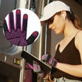thumbnail image 3 of HANDLANDY Utility Work Gloves with Silicone Grip for Women, Thin Mechanic Working Gloves Touch Screen, Pink, Large, 3 of 9