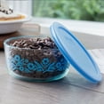 thumbnail image 2 of PYREX 4 Cup Round Glass Container with Blue Plastic Cover, 2 of 4