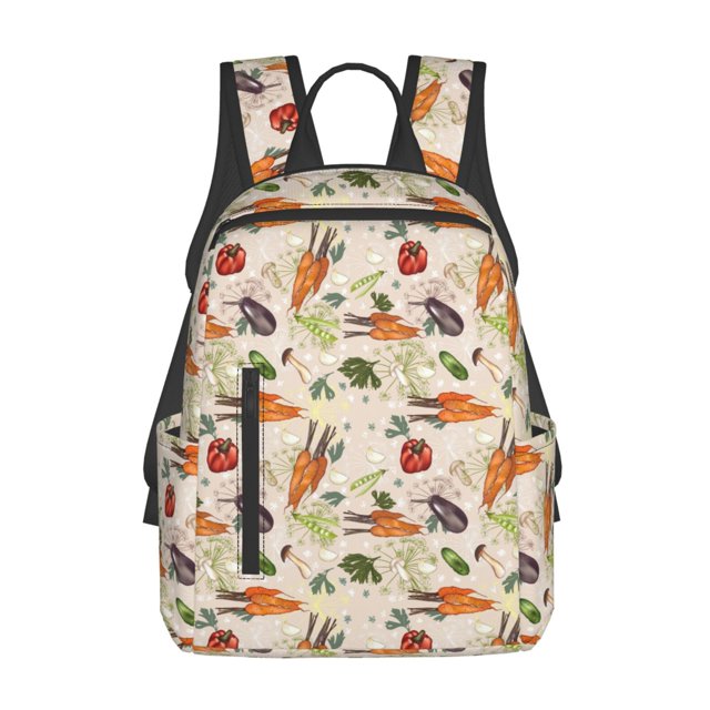 Disketp Cute Vegetables Mochila Ligera e Impermeable, Mochila de Día Resistente para Viajes, Senderismo y Uso Diario para Hombre y Mujer