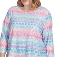 thumbnail image 4 of Alfred Dunner Womens Plus-Size Geometric Crewneck Biadere Top, 4 of 4