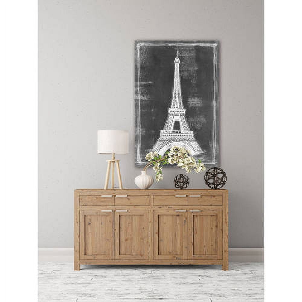Marmont Hill "Eiffel Tower Blueprint" Painting Print on Wrapped Canvas