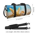 thumbnail image 4 of Gaeub Beach Starfish Shell Lightweight Travel Cylinder Bag Gym Tote Bag Sports Training Duffle Bag with Pockets and Straps, 4 of 8