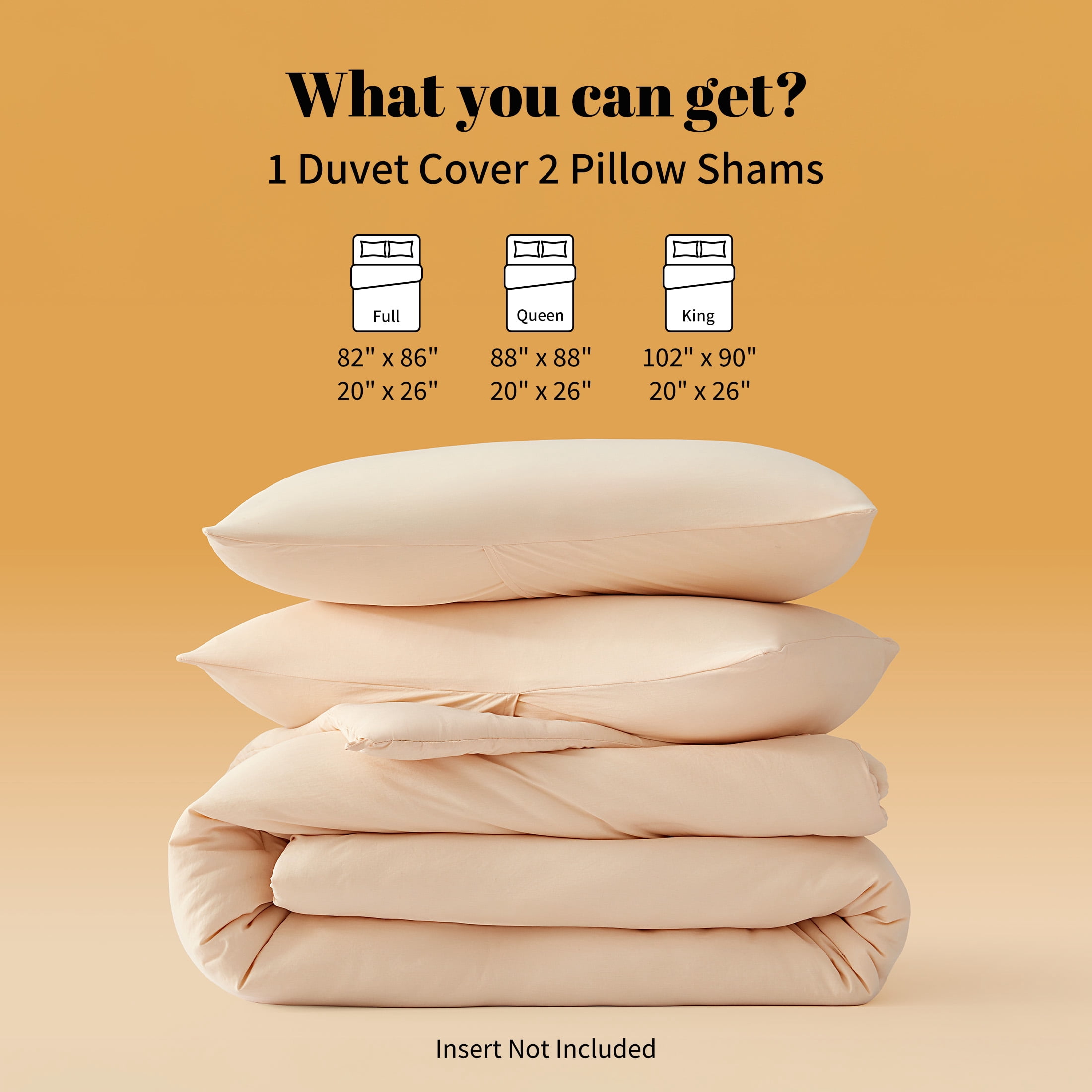 Sonive Washed Comforter Set Full Size - 3 Pieces Soft Luxury Cationic Dyeing Bedding Sets, Linen-Like Texture Breathable Wrinkle Bed Sets, Beige