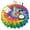 Colorful Tie Dye-3, variant on Colorful Tie Dye Pattern Round Tablecloth 60"x60",Wrinkle Wipeable Table Cloth for Kitchen Dining Room Picnic Patio Party