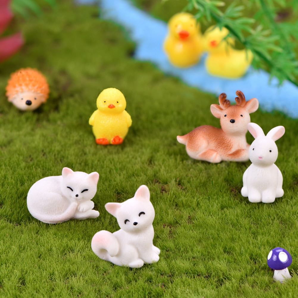 Miniature Figurine Resin Hedgehog Fairy Garden Bonsai Micro Landscape DIY