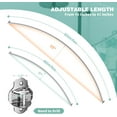 thumbnail image 4 of Adjustable 48-85 in Extra Wide Shower Rods for Bathroom, Rust Proof Shower Rod, Premium Stainless Steel Curved Curtain Rod for Shower, Bathtub, Silver, 4 of 14