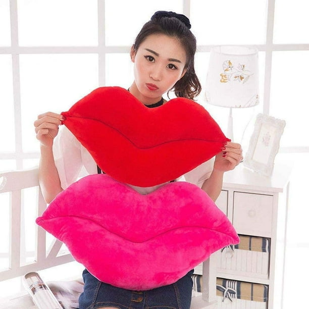 Pink lips pillow hotsell