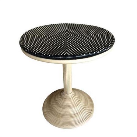 35 x 17 x 21.6 in. French Bistro Table - Black & Beige