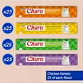 thumbnail image 3 of INABA Churu Cat Treats, Lickable, Squeezable Creamy Purée with Vitamin E, 0.5 Ounces per Tube, 100 Tubes Total, Chicken Variety, 3 of 6