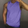 thumbnail image 2 of KPOPLK Mens Muscle Tank Tops Gym Workout Athletic Tank Top Summer Spring Solid Color Casual Sleeveless Cotton Tee Shirts Valentine'S Day s(Purple,M), 2 of 8