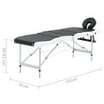 thumbnail image 4 of vidaXL 4-Zone Foldable Massage Table Aluminium Black and White, 4 of 5