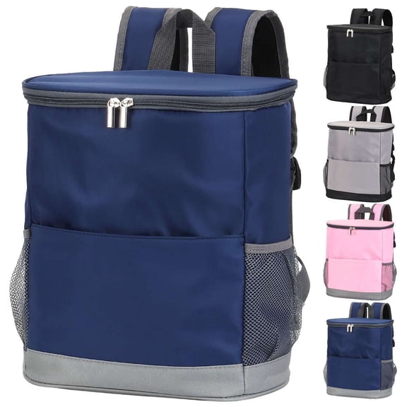 Deago Insulated Cooler Backpack Outdoor - Leak Proof Backpack Cooler 20 Cans, Waterproof Lightweight Cooler Bag for Travel Camping Beach Lunch (Navy)