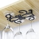 thumbnail image 1 of Porta copas de vino para colgar debajo del estante, estante para copas de vino, organizador de copas de vino debajo del gabinete para cocina, bar, 1 of 5