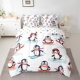 thumbnail image 3 of Homewish Kawaii Antarctic Penguin Twin Bedding Sets 7-Piece, Cartoon Winter Animal Bedding Comforter Set, Teens Kids Boys Girls Reversible Sheet Sets, Luxury Bedroom Decor, 3 of 8