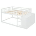 thumbnail image 4 of Newest Full over Full Bunk Bed with 4 Drawers and 3 Shelves-White, 4 of 11