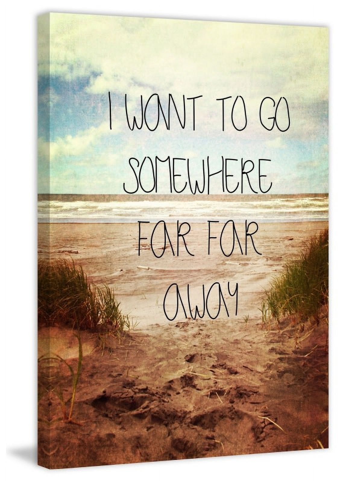 Marmont Hill "I Want to Go Somewhere Far Away" Sylvia Cook Painting Print on Canvas