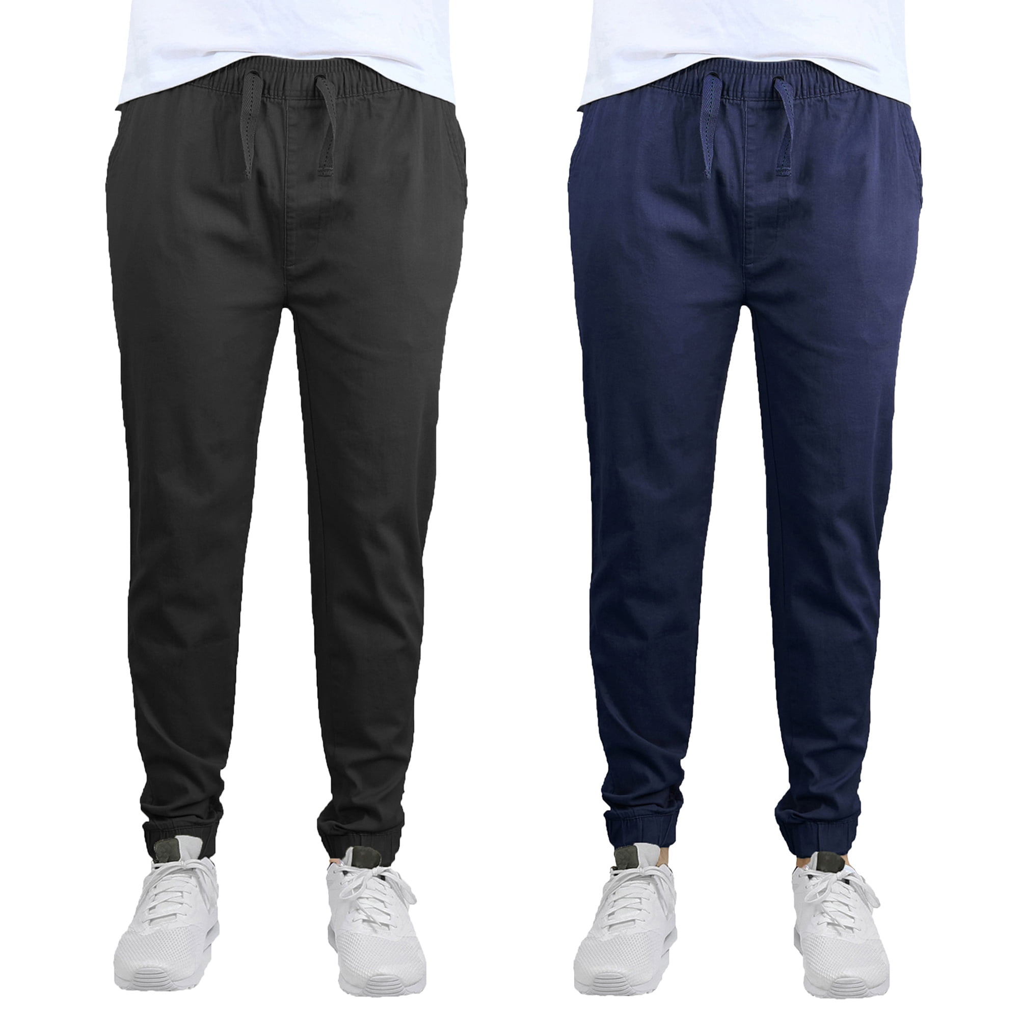 GBH - Mens Slim-Fit Cotton Twill Jogger Pants (2-Pack)