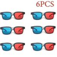 thumbnail image 1 of Universal Brand Black Frame Red Blue Glasses 3D Glasses For Dimensional Anaglyph, 1 of 5