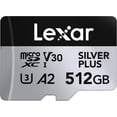 thumbnail image 1 of Memoria MicroSDXC Lexar Silver Plus 512 GB UHS-I 160MB/s, 1 of 3