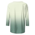 thumbnail image 5 of aidice 3/4 Length Sleeve Womens Tops Round Neck Comfy Fitting Shirts Casual Gradient Color Tee Shirts, 5 of 6