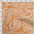 thumbnail image 3 of Soimoi Asian Paisley Printed,Cuddle Minky Fabric, Sewing Fabric by The Yard 56 Inch Wide,Decorative Plush Soft Fabric, Baby Garments, Toys and Blankets, Orange, 3 of 5