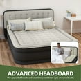 thumbnail image 4 of Uforic Queen Air Mattress with Pump and Integrated Headboard, 18in Flocked Top Inflatable Bed, Black AirBed for Home & Guest Comfort, 4 of 9