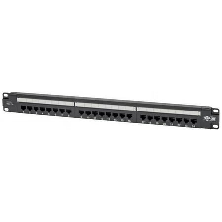 UPC: 0037332210425 | Tripp Lite Cat6 PoE Patch Panel 24-Port 110/Krone 568A/B RJ45 1URM TAA (N252-P24)
