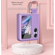for Oppo Find N2 Flip Case with Ring, Slim Thin Matte Hard PC Shockproof Protective Phone Cover Case for Oppo Find N2 Flip QZH Blue