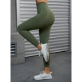 thumbnail image 2 of Unique Bargains Women's High Waisted Leggings Tummy Control Thigh Shapers Pants L Green, 2 of 6