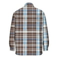 thumbnail image 3 of FDGIU Men's 2025 Plaid Flannel Shirt - Long Sleeve Button Down, Classic Pocket Casual Fall Top, 3 of 4